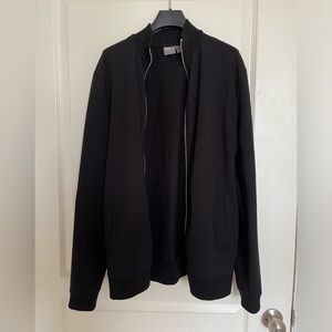 New Asos Mens Black Zip Up Sweatshirt Jacket Long sleeve. Size L (Slim)